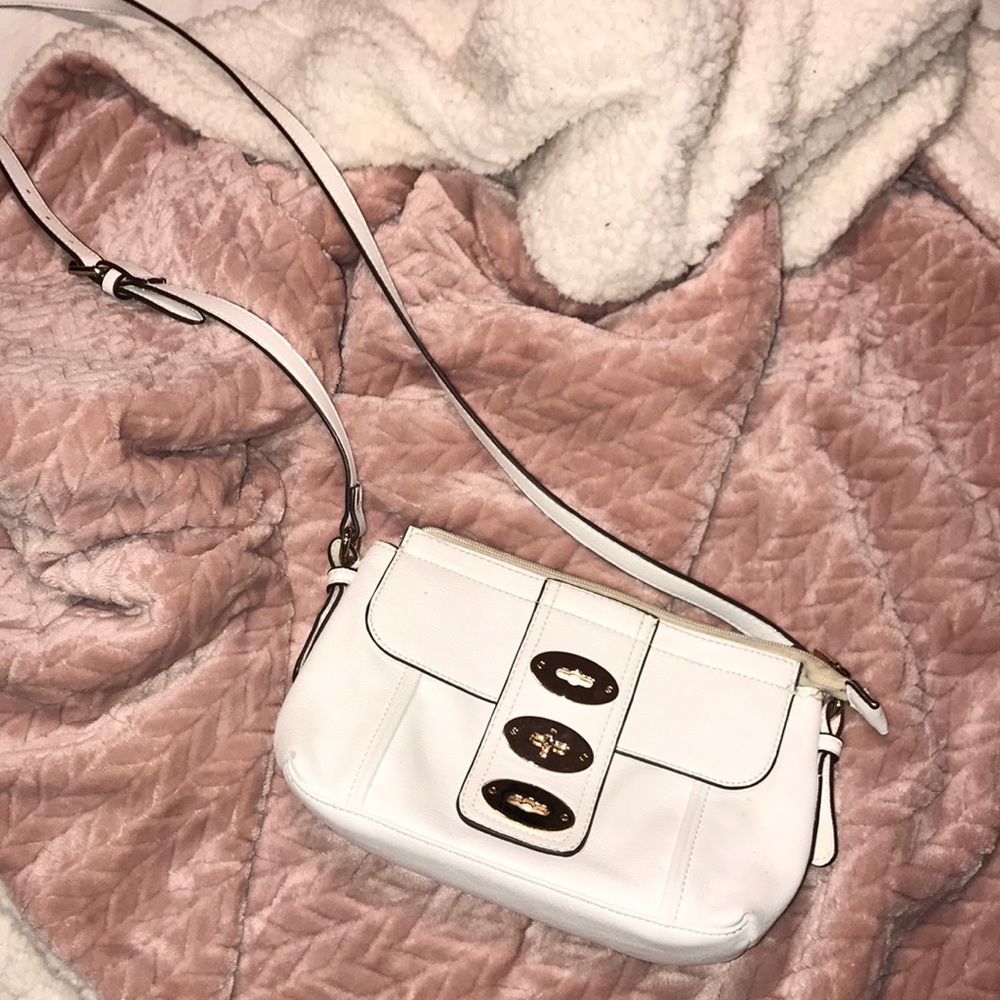 White crossbody purse